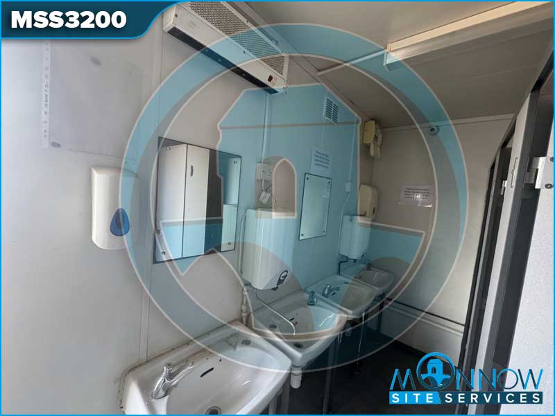 24ft x 9ft 4+1 Site Toilet Unit Steel Anti-Vandal Fire Rated MSS3200
