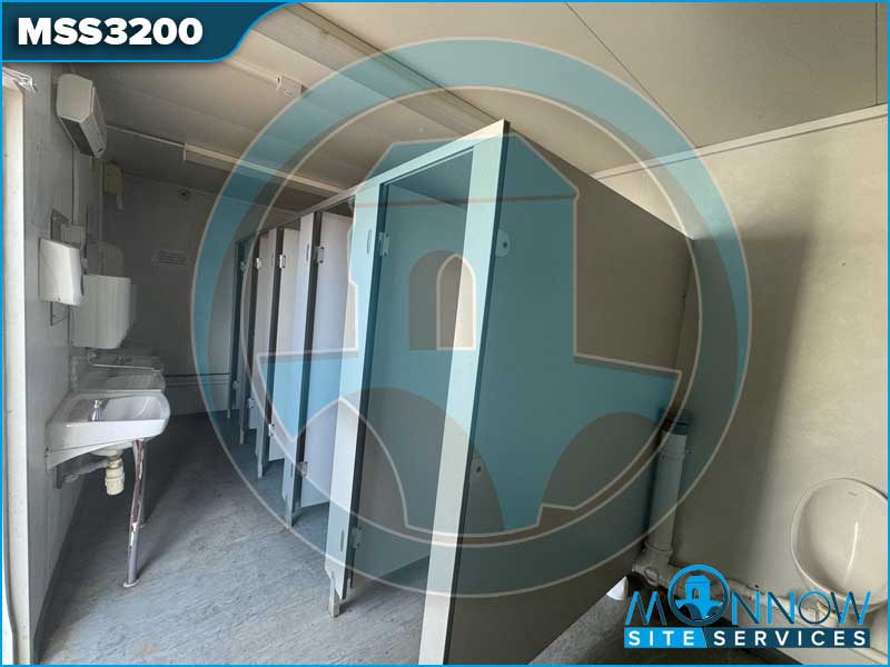 24ft x 9ft 4+1 Site Toilet Unit Steel Anti-Vandal Fire Rated MSS3200