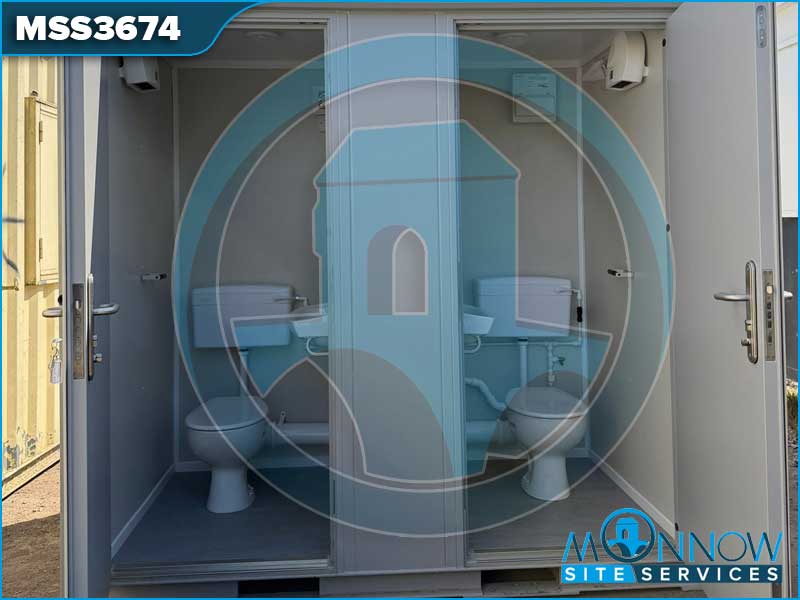 NEW Steel 1+1 Double WC Toilet Block | MSS3674